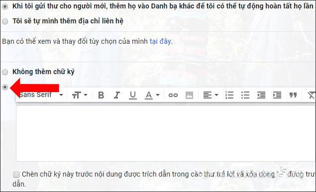 Tạo chữ ký Gmail ảnh 2