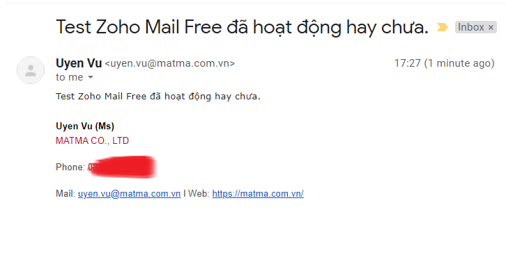 test zoho mail free
