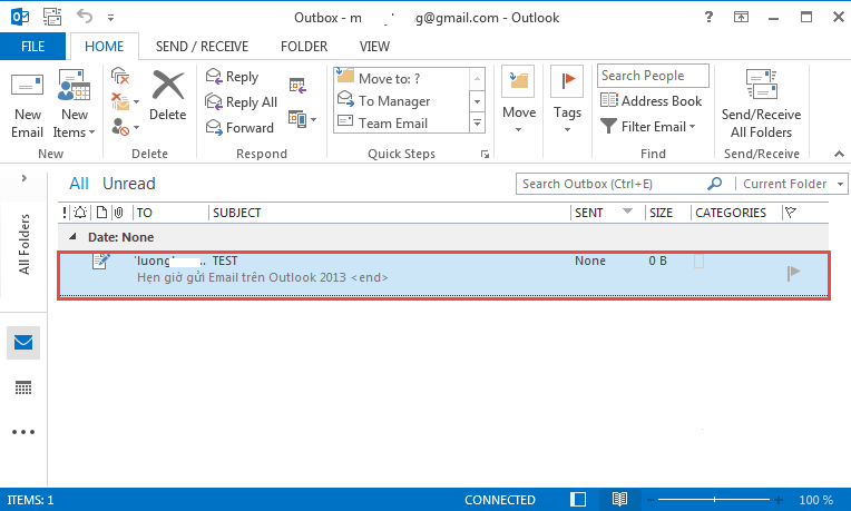 Hẹn giờ email đã gởi trong Outlook 5