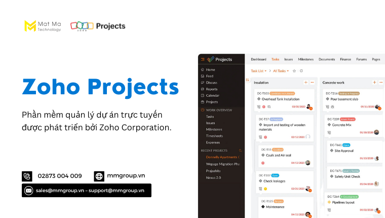 Zoho Projects phần mềm quản lý dự án